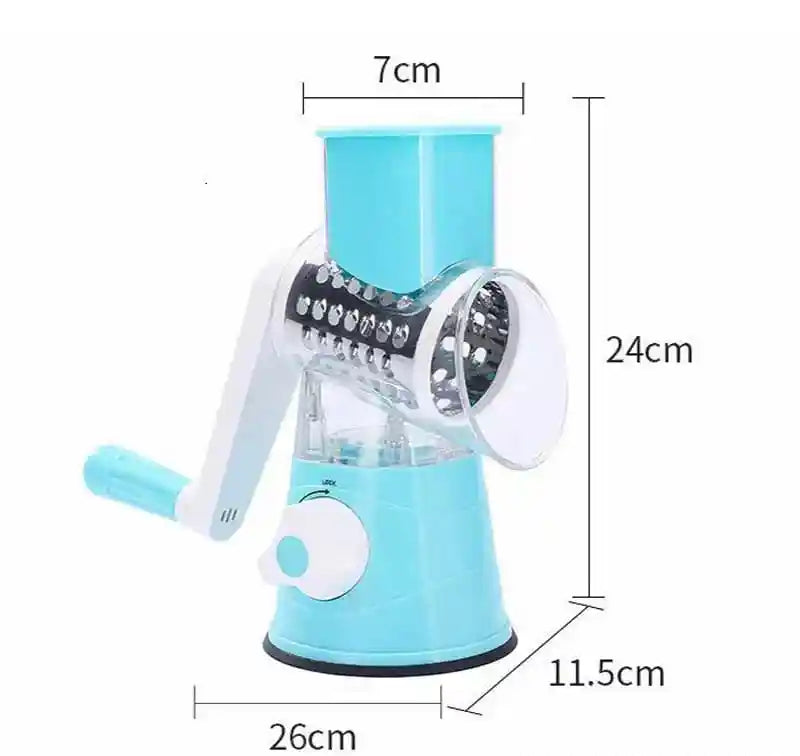3 in 1 Manual Rotary Vegetable Drum Cutter