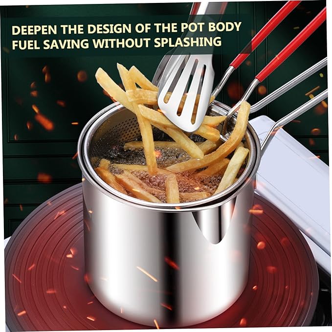 Stainless Steel Deep Fryer Pot with Basket