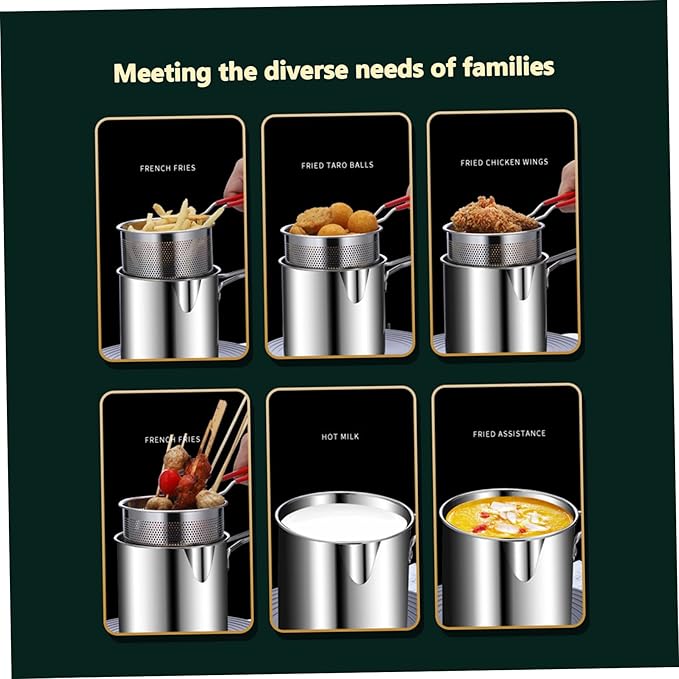 Stainless Steel Deep Fryer Pot with Basket