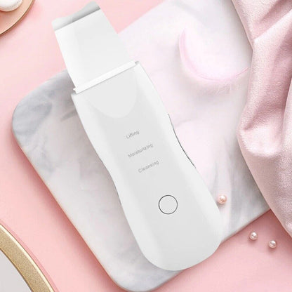 Skin Scrubber Facial Skin Scrubber, Ultrasonic Skin Scrubber Spatula, Electric Blackhead Remover, Facial Cleaner Spatula, 3 Modes Facial Lifting Peeling Tool, Rechargeable Skin Massage Scrubber