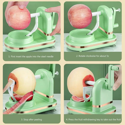 Manual Fruit Peeler, Hand Crank Fruit Peeler, Multifunction Suction Quick Peeler, Kitchen Pear Peeler Cutter Slicer, Fruit Vegetable Peeler, Apple Slicing Shaving Slicer, Multifunction Manual Rotary Slicer, Hand Cracked Peeler, Household Kitchen Gadget