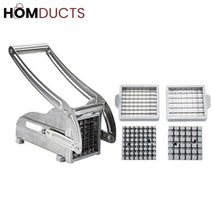 Premium Stainless Steel French Fry & Vegetable Cutter – Heavy Duty Potato Chopper