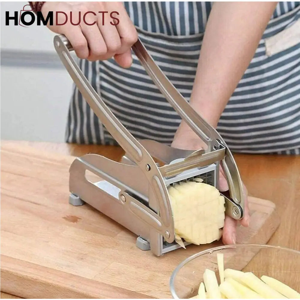 Premium Stainless Steel French Fry & Vegetable Cutter – Heavy Duty Potato Chopper