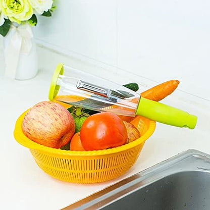 Stainless Steel Multi-functional Storage Peeler With A Container For Potato Cucumber Carrot Fruit Vegetable Peeler Kitchen Tool