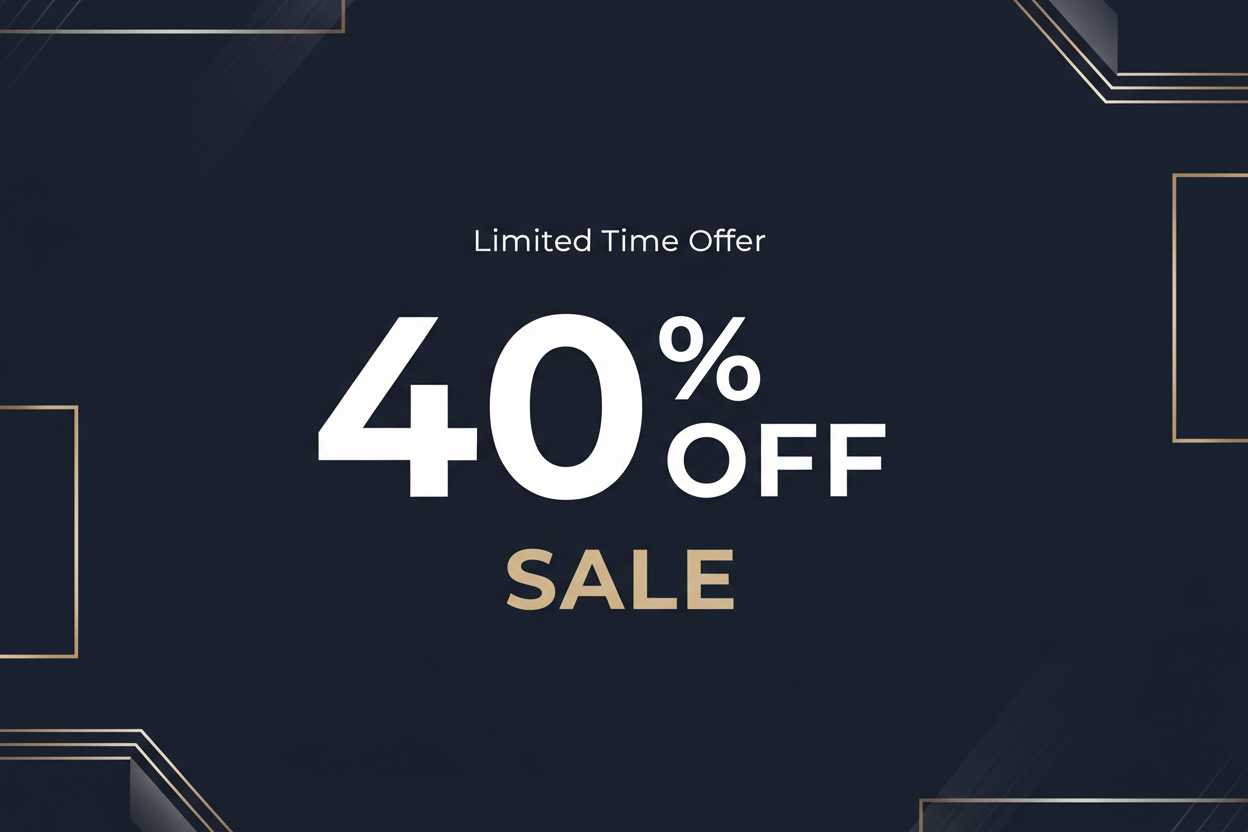 Theme Matched 40% OFF Sale Banner